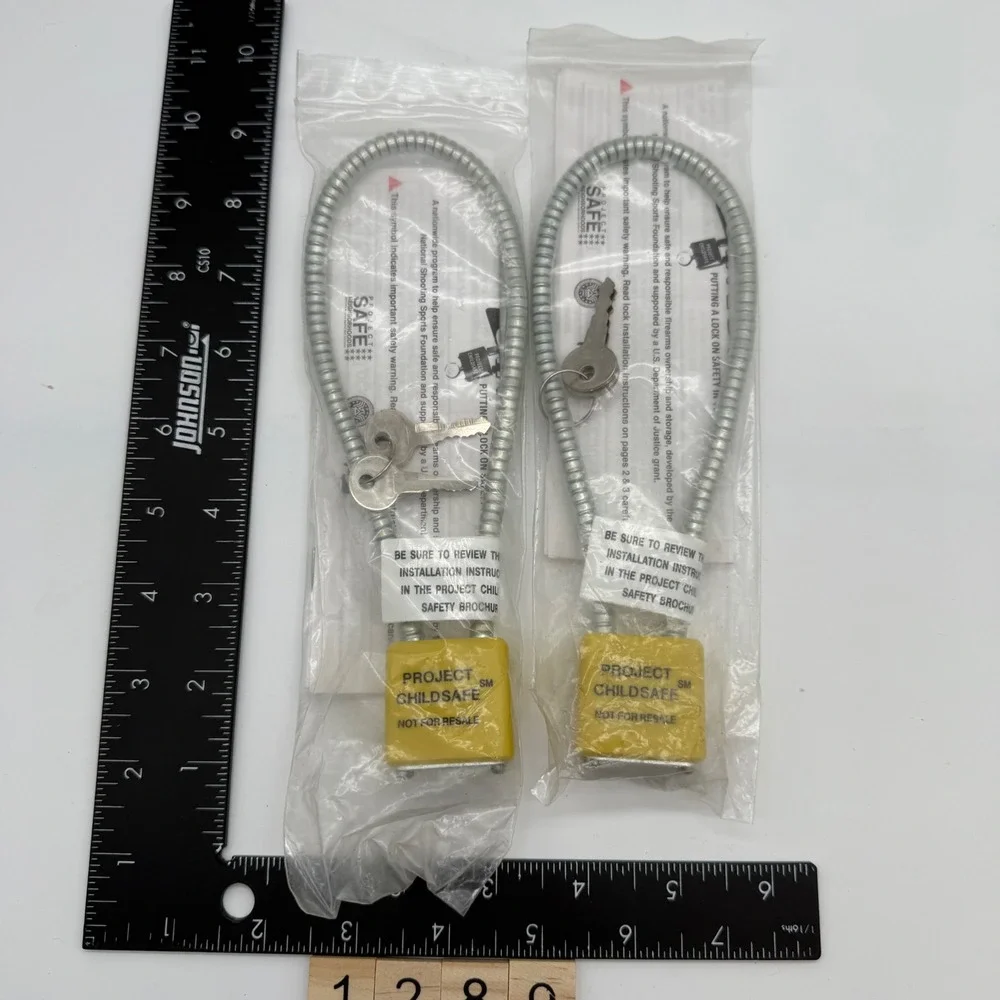 Project Childsafe Gun Cable Lock Firearm Safety Device with Keys Set of 2 - Picture 3 of 4